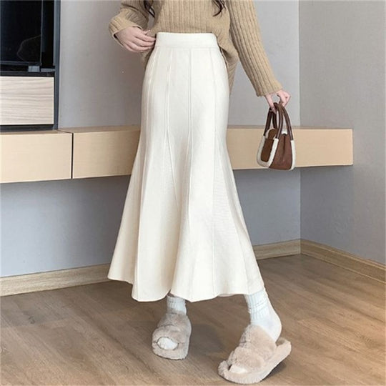 Damen Fließender Maxirock mit eleganter A-Linien Silhouette Shop Nory