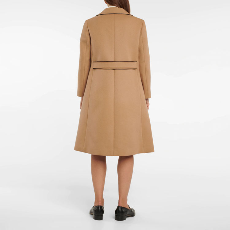 Damen Taillierter Wollmix-Mantel mit weitem Revers und ausgestelltem Rockteil Shop Nory