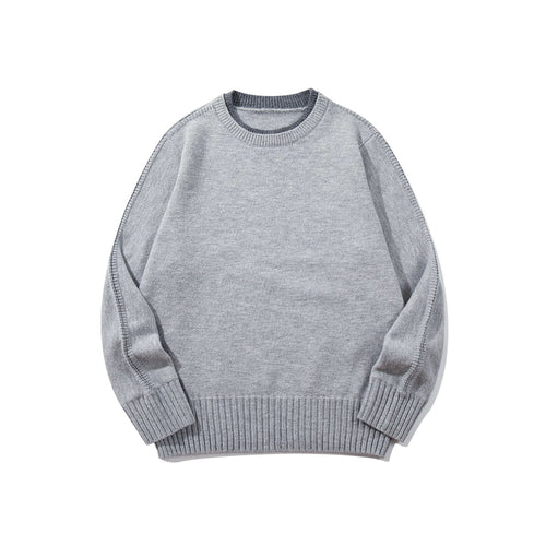 Unisex Feinstrick Rundhalspullover mit breitem Rippenbund und überschnittener Schulter Shop Nory