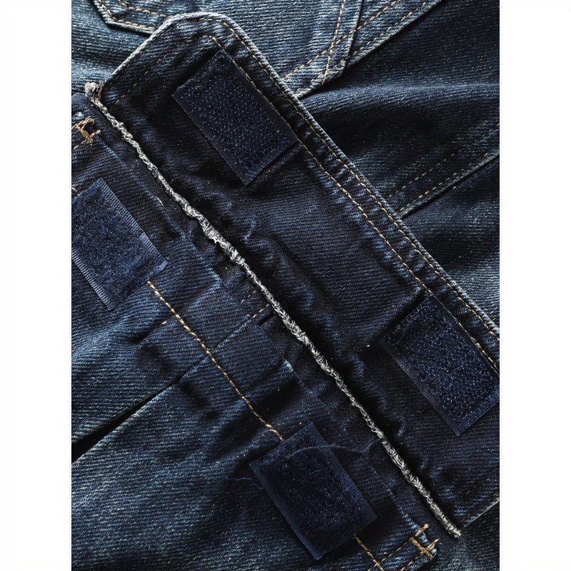 Herren Cargo-Jeans mit aufgesetzten Beintaschen und Used-Waschung Shop Nory