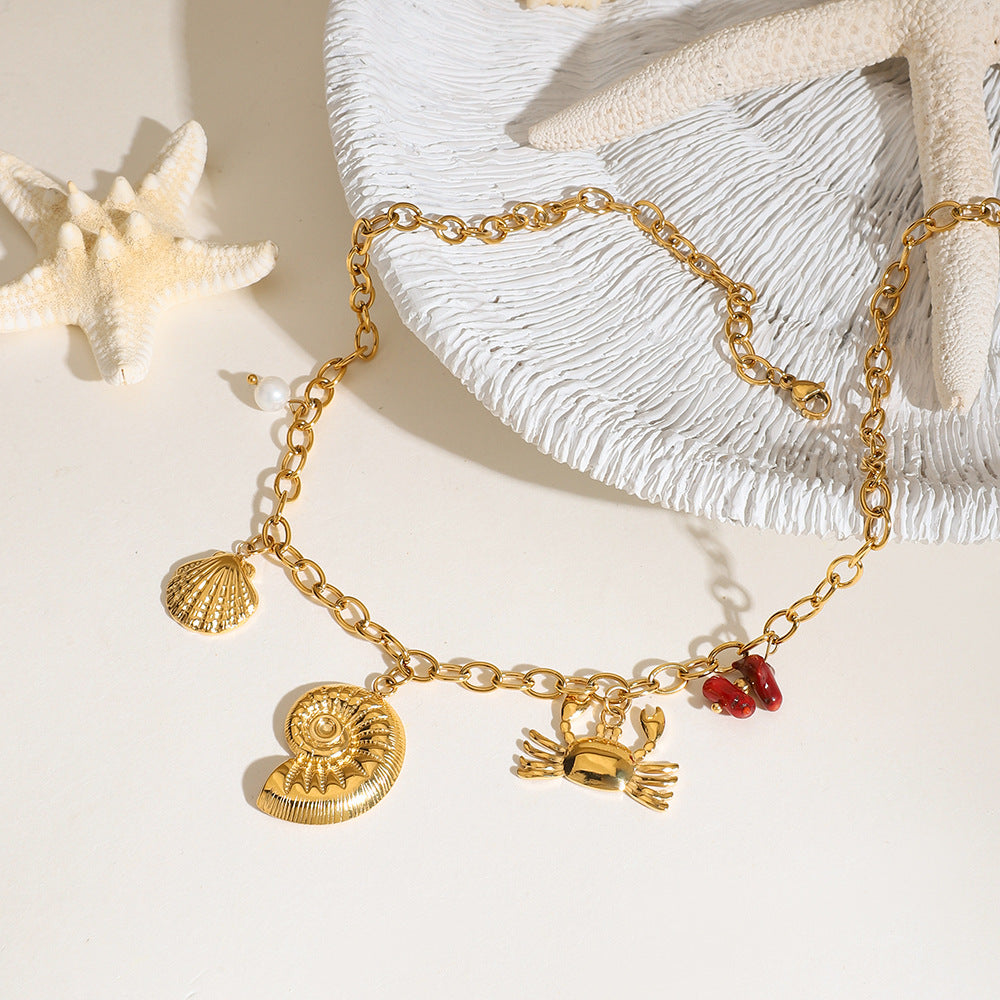 Damen charmante Kette mit maritimem Anhänger Shop Nory