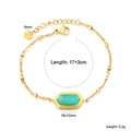 Damen Armband mit eleganten Türkisanhängern und verstellbarem Kettendesign Shop Nory