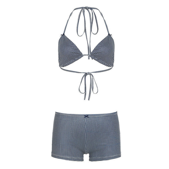 Damen trendiges Bikini-Set mit tieferem Ausschnitt und verstellbaren Trägern