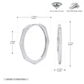 Damen geometrische Creolen mit funkelndem Zirkonbesatz aus hochwertigem 925 Sterling Silber Shop Nory