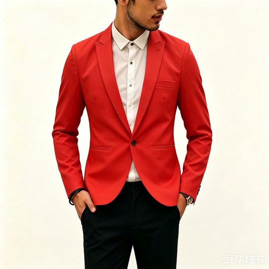 Herren Zweiteiliges Slim‑Fit Anzugset mit schmalem Revers und Stretchgewebe Shop Nory