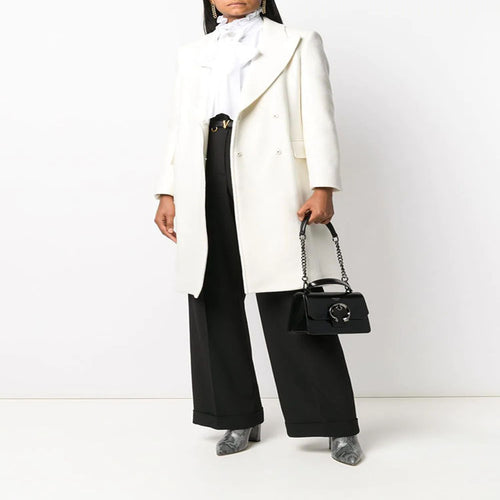 Damen Clean-Cut Longmantel mit überschnittenem Revers und klarer Tailoring‑Silhouette Shop Nory