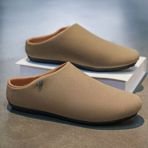 Herren Gefütterte Microfaser-Hausschuhe-Mules mit rutschfester Gummisohle Shop Nory