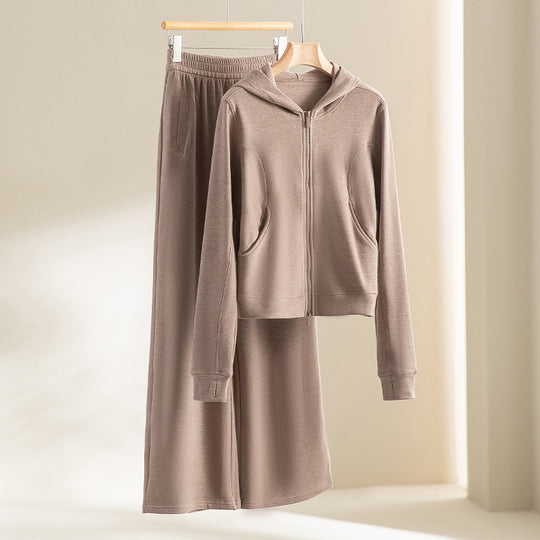 Damen Cropped Kapuzenjacke mit Reißverschluss und konturierten Eingrifftaschen Shop Nory