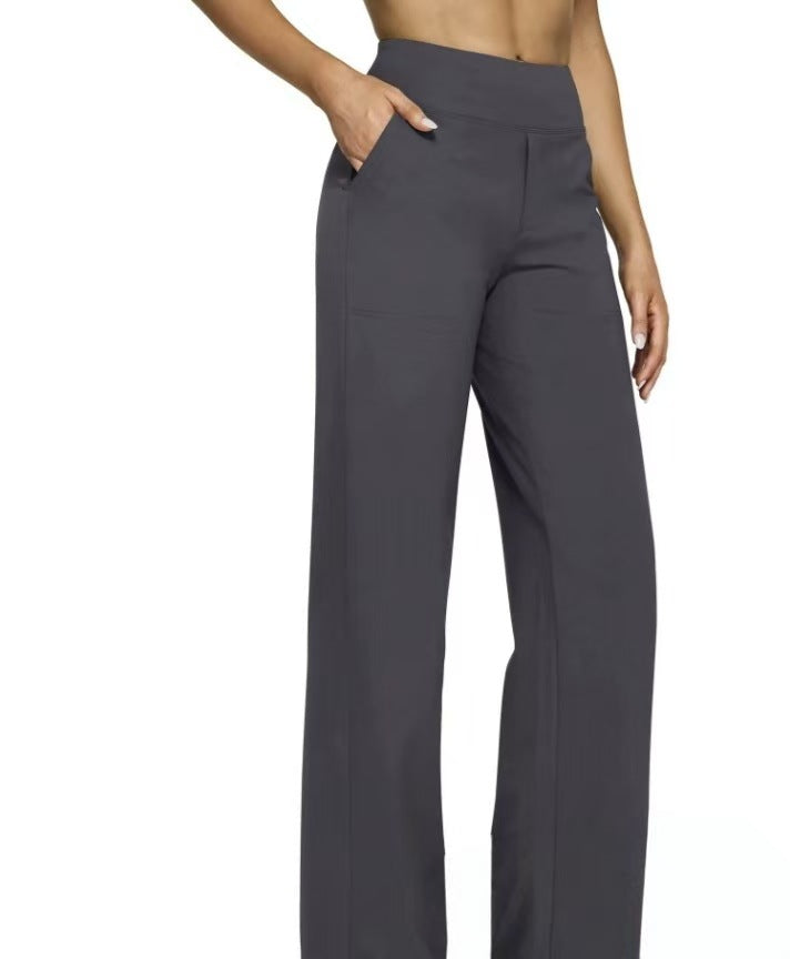 Damen Weit geschnittene Komfort-Hose mit elastischem Bund und praktischen Taschen