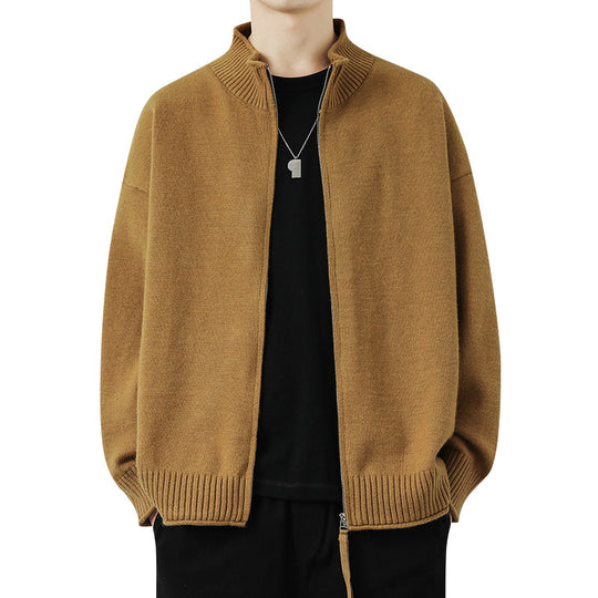 Damen Freizeit Strickjacke mit hohem Kragen und Reißverschluss Shop Nory