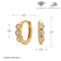 Damen Creolen mit funkelnden Zirkonia aus 925 Sterling Silber Shop Nory