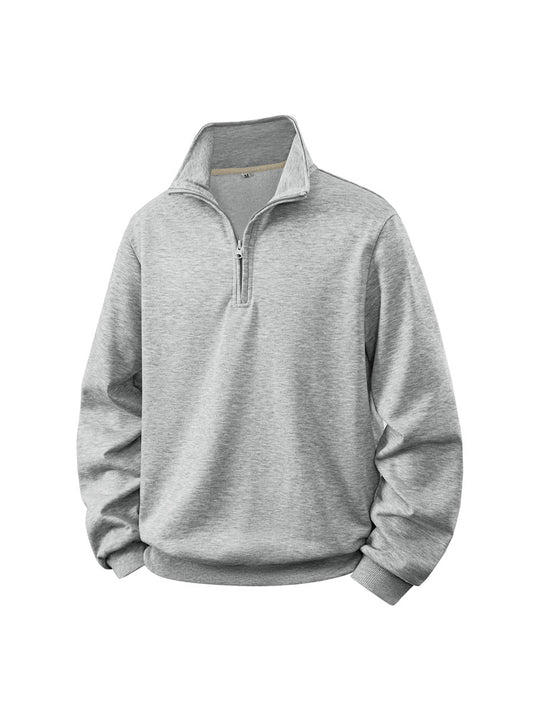 Herren Halbzip-Sweatshirt mit Stehkragen und Rippbündchen Shop Nory
