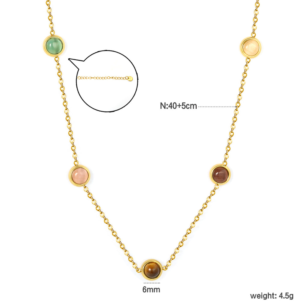 Damen Armband mit eleganten, eingefassten Edelsteinen Shop Nory