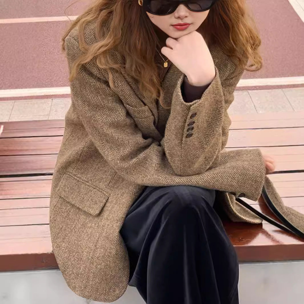 Damen Übergroßer Wollblazer Shop Nory