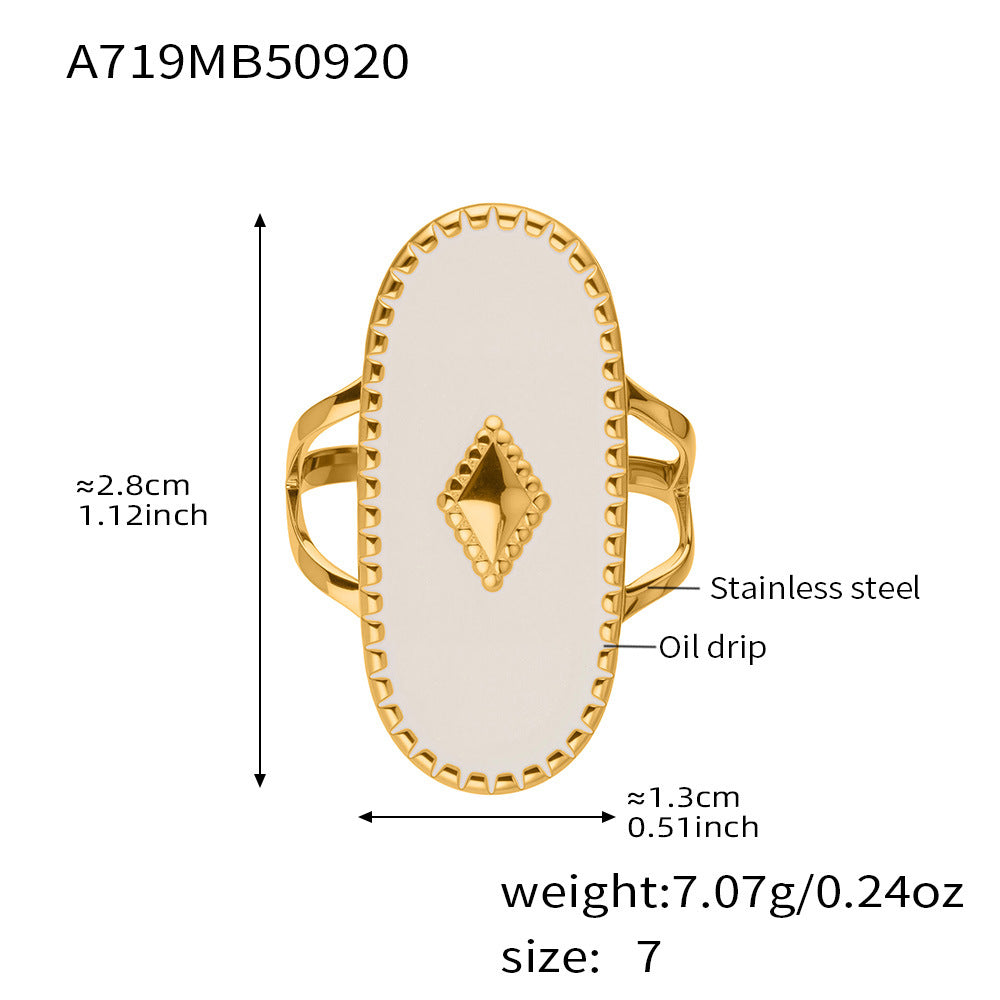 Damenring mit glänzendem Design und zentralem Edelstein Shop Nory