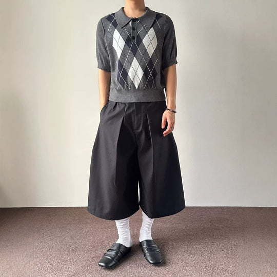 Herren modische Strick-Polo mit Grafiken Shop Nory