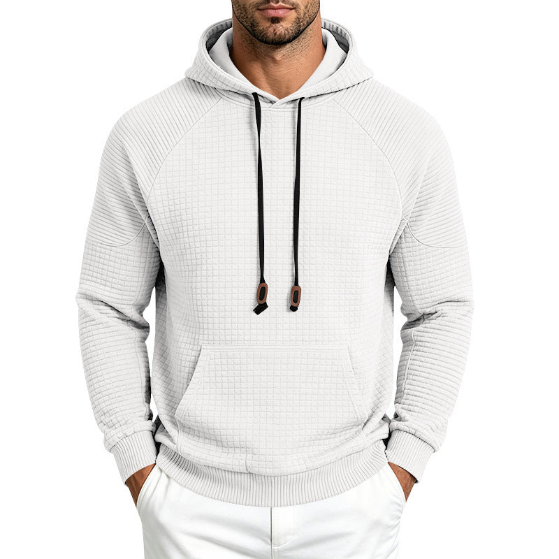 Herren Kapuzenpullover mit Waffelstruktur, Raglanärmeln und Kängurutasche Shop Nory