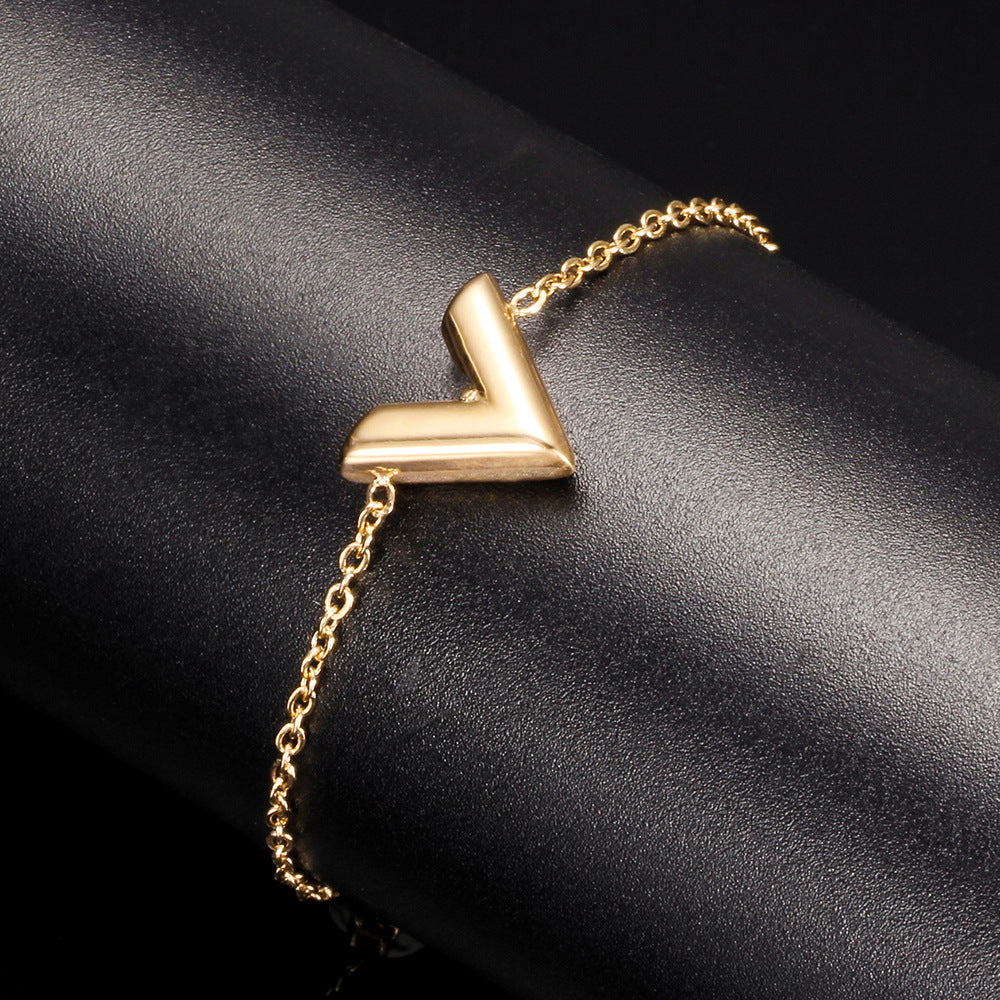 Damen Armband mit V-förmigem Anhänger und verstellbarem Verschluss Shop Nory