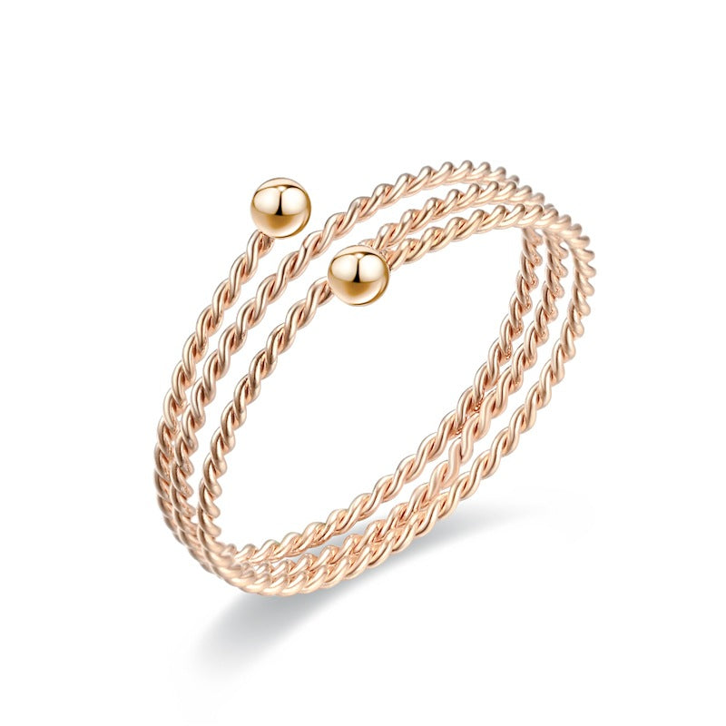 Damen Offenes Armreif mit doppeltem Drahtdesign Shop Nory