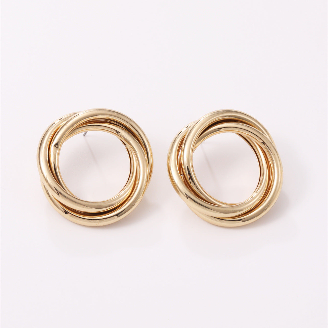 Damen Hängende Ohrringe mit elegantem, geschwungenem Ringdesign Shop Nory