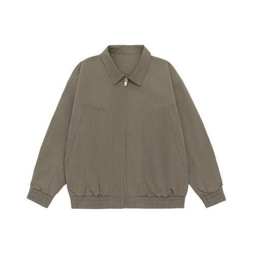 Unisex Oversize-Blousonjacke mit Hemdkragen und elastischem Bund Shop Nory