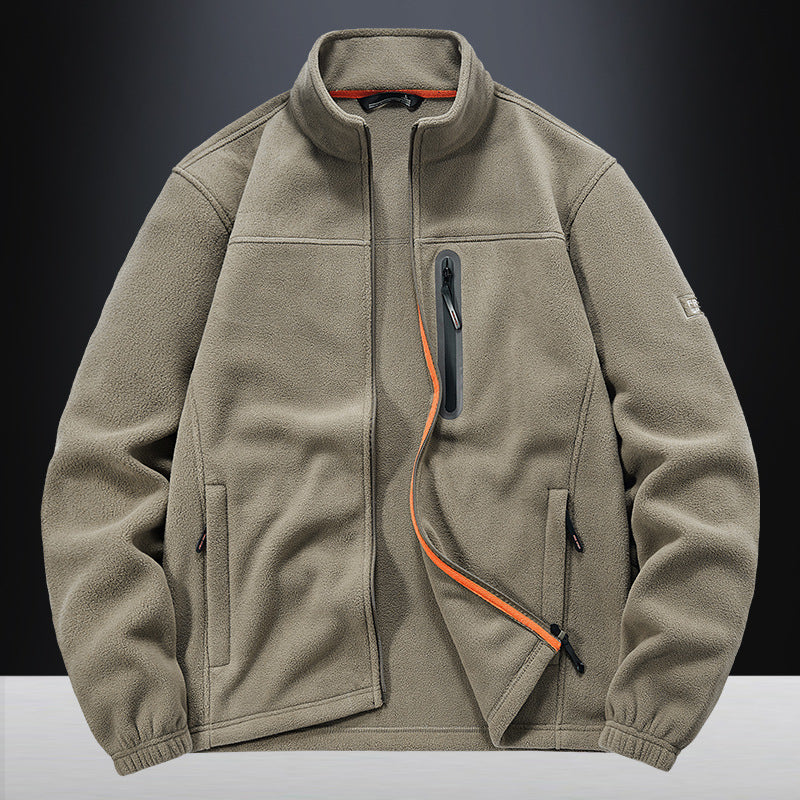 Herren technische Fleecejacke mit Polarstruktur, wasserabweisender Brusttasche und elastischen Bündchen Shop Nory