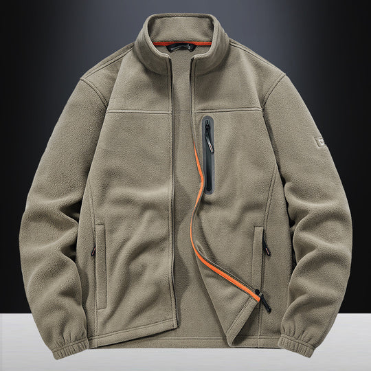 Herren technische Fleecejacke mit Polarstruktur, wasserabweisender Brusttasche und elastischen Bündchen Shop Nory