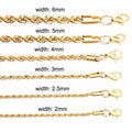 Damen elegante Zopfkette aus hochwertigem Metall Shop Nory