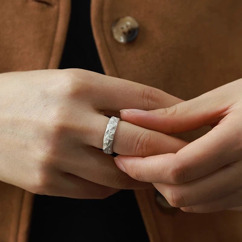 Damen Offener Ring mit kunstvollem Struktur-Design Shop Nory