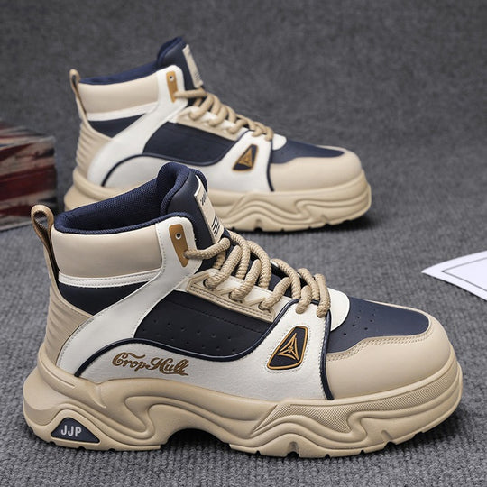 Herren High-Top City-Plateau-Sneaker mit skulpturierter Wellenlaufsohle, gepolstertem Knöchelkragen und griffiger Offroad-Traktion Shop Nory