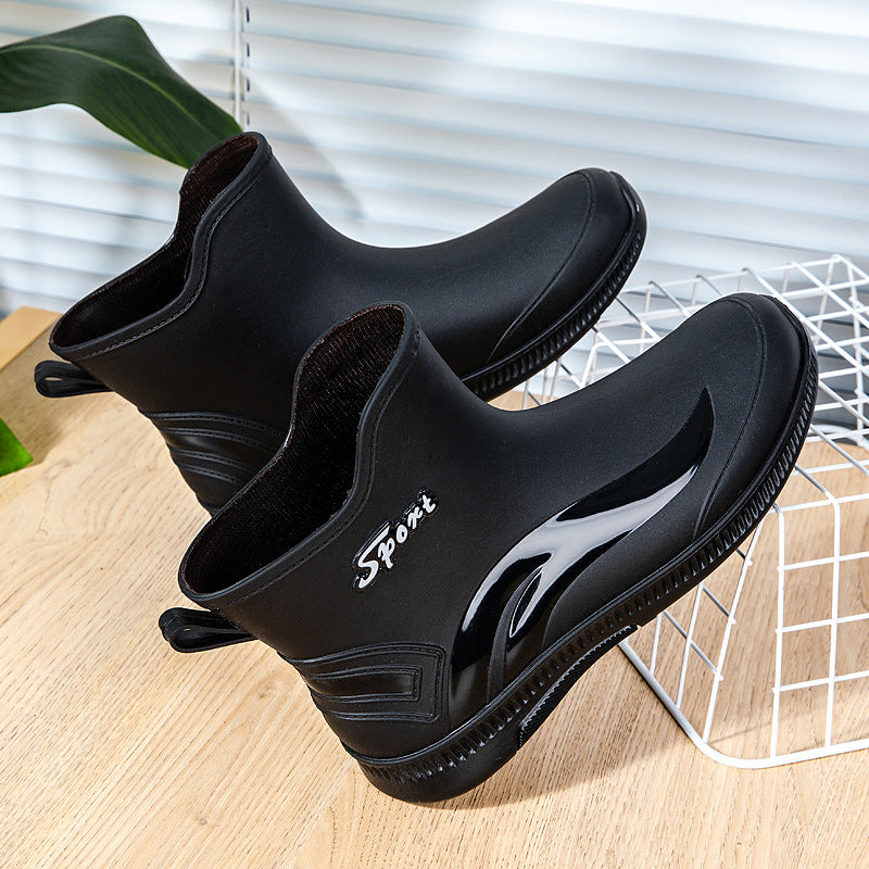 Herren Wasserdichte Kurzschaft Gummi-AnklShop Noryoots mit rutschfester Profilsohle und Pull-Tab Shop Nory