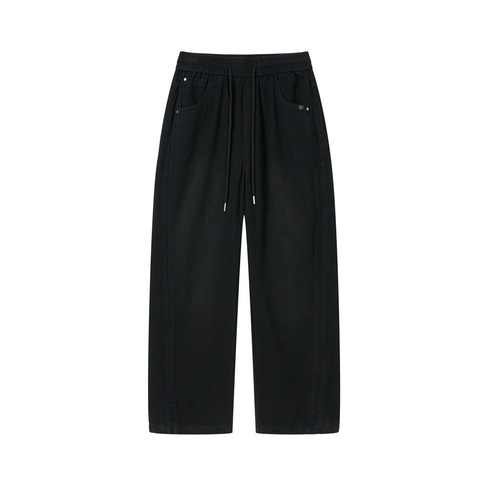 Damen Weite Relaxed-Hose mit elastischem Bund, Kordelzug und Eingrifftaschen Shop Nory
