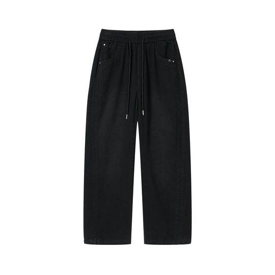 Damen Weite Relaxed-Hose mit elastischem Bund, Kordelzug und Eingrifftaschen Shop Nory