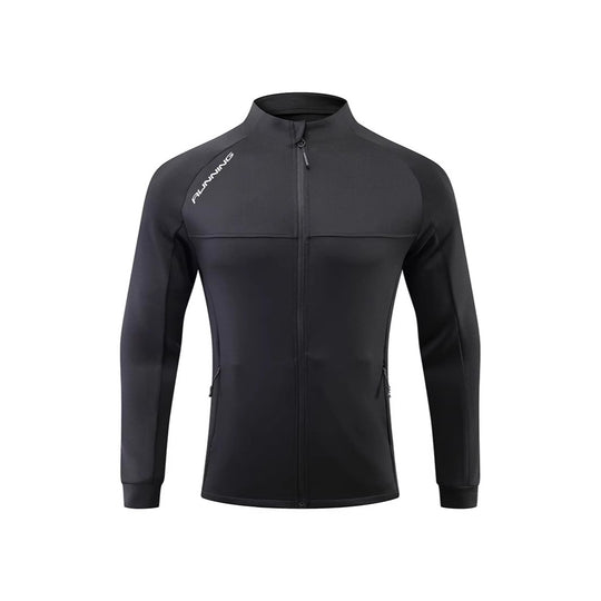 Herren Lauf-Trainingsjacke mit windabweisendem Stretch, Slim-Fit und Reißverschlusstaschen Shop Nory