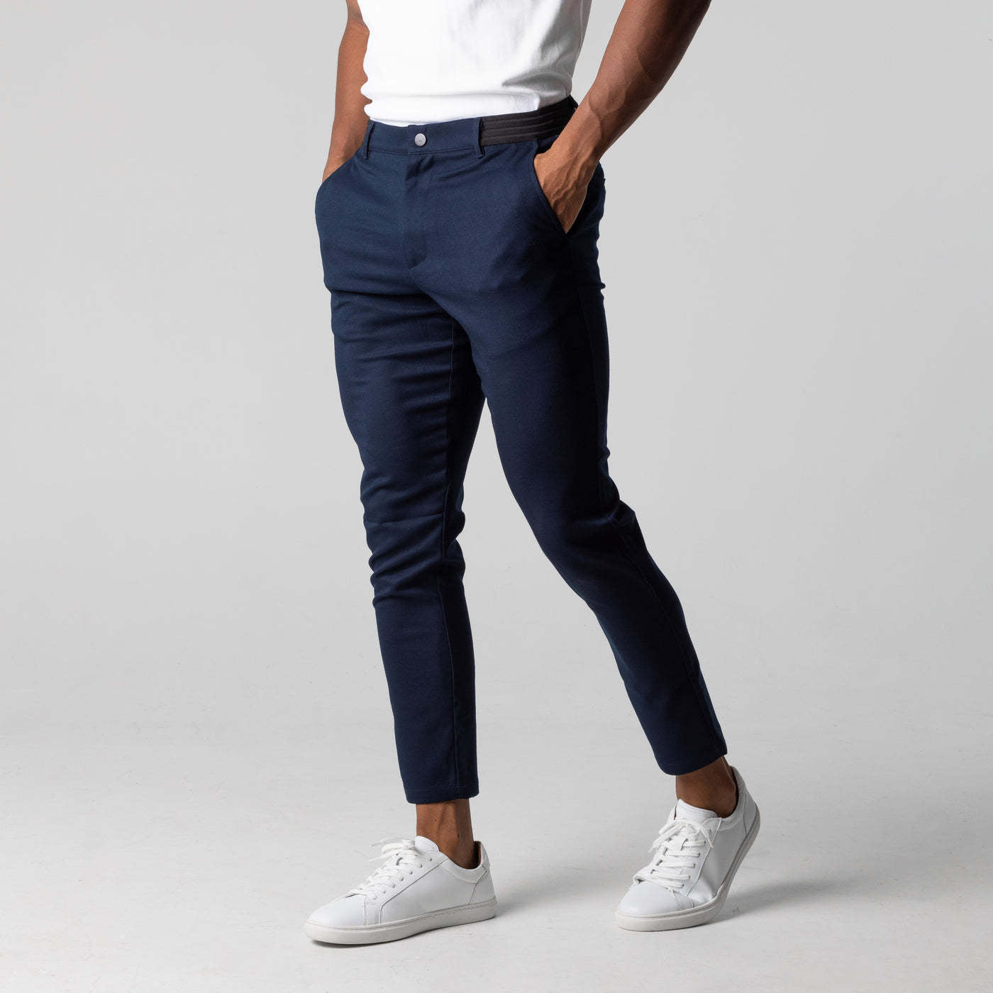 Herren Chinohose Slim Fit mit elastischem Bund