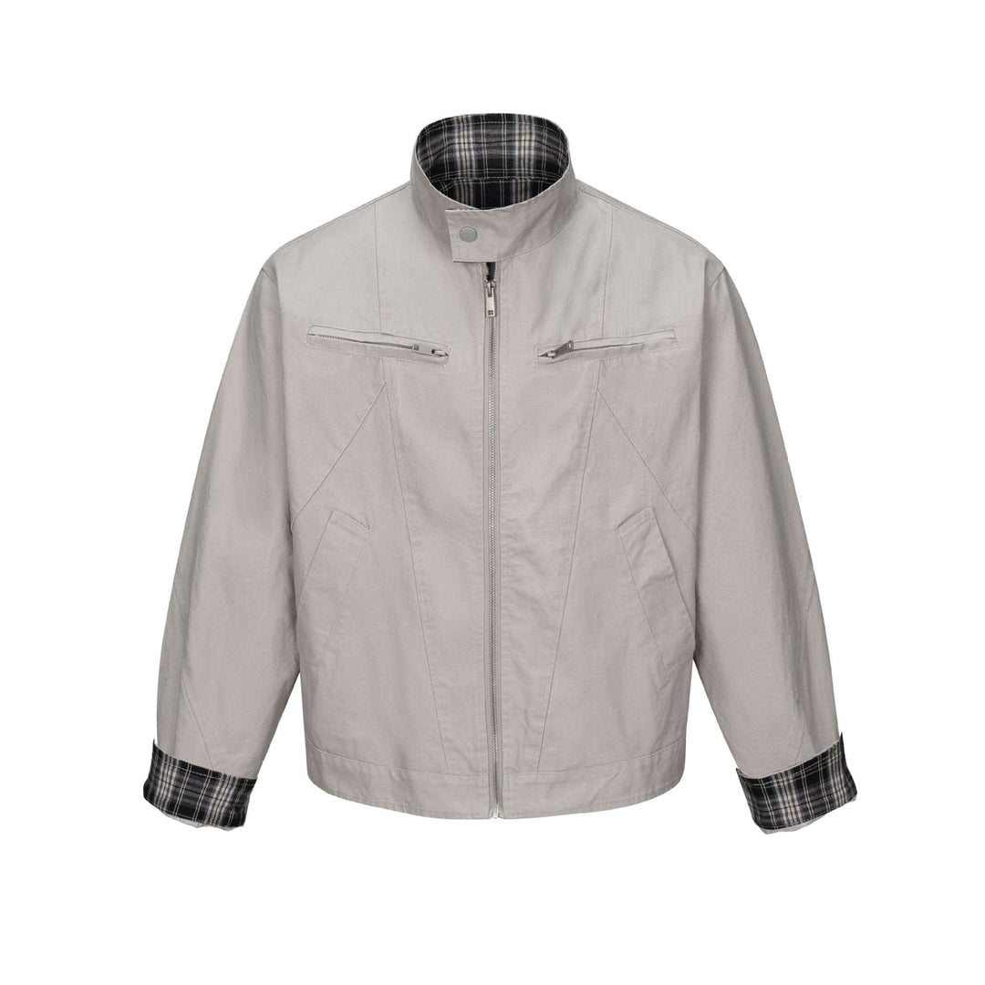 Herren Kurz geschnittener Boxy‑Blouson mit Stehkragen, Reißverschluss und Brustzippern Shop Nory