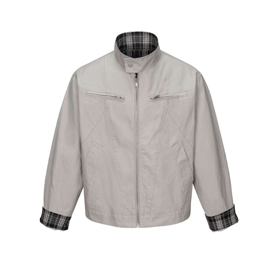 Herren Kurz geschnittener Boxy‑Blouson mit Stehkragen, Reißverschluss und Brustzippern Shop Nory