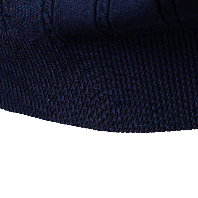 Herren nan ärmellose Strickweste mit V-Ausschnitt und geripptem Bund Shopnory