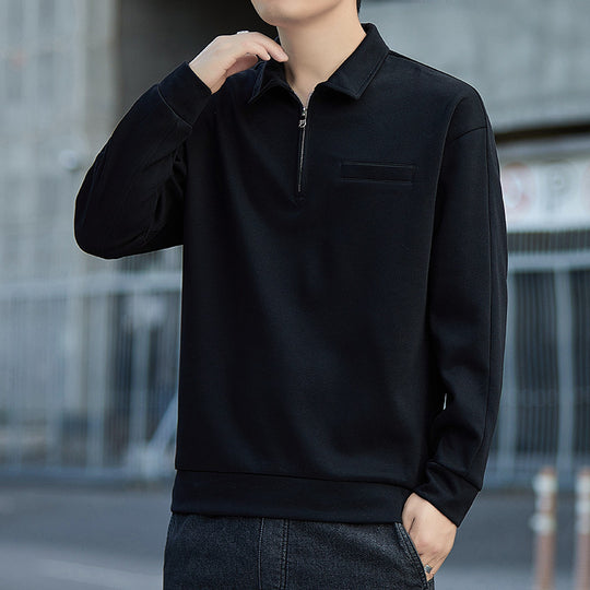 Herren Halbzip-Sweatshirt mit Polokragen und Brustleistentasche Shop Nory
