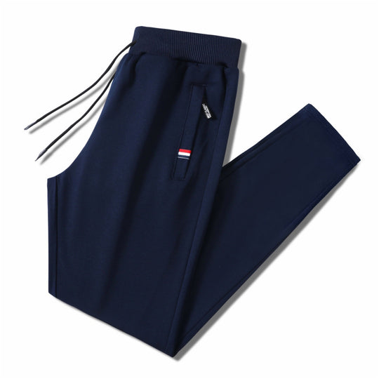 Herren Slim-Fit Jogginghose mit elastischem Rippbund, Kordelzug und Reißverschlusstaschen Shop Nory