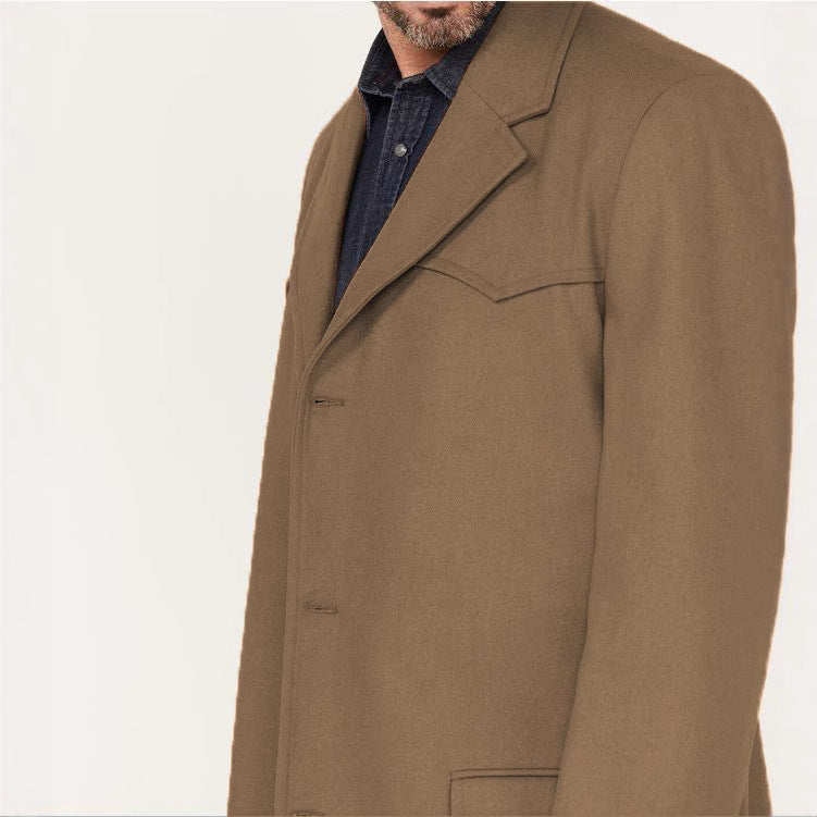 Herren eleganter, klassischer Überziehmantel