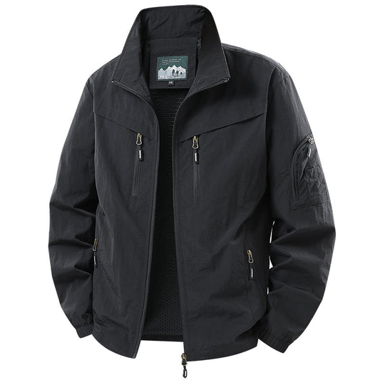 Herren Leichte Funktions‑Jacke mit Mesh‑Futter und Mehrfach‑Reißverschlusstaschen Shop Nory