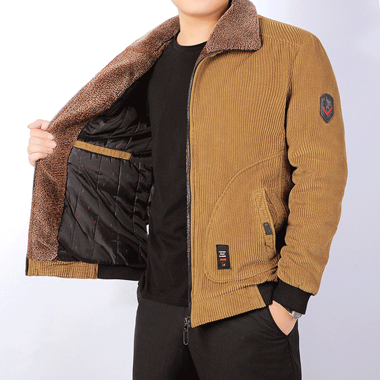 Herren Cord-Blouson mit Sherpa-Kragen und wärmender Teddyfutter-Innenseite Shop Nory