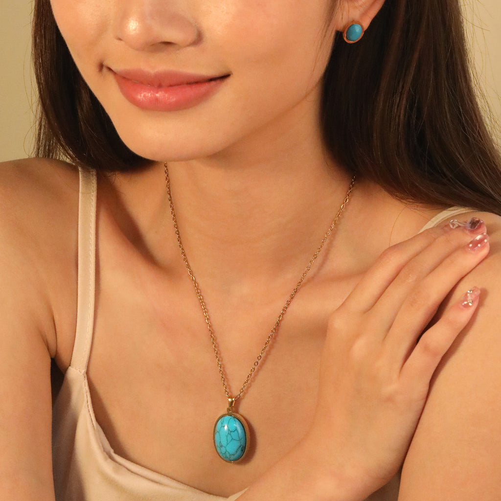 Damen Schmuckset mit herzförmigem Anhänger und edlen Zirkonia Shop Nory