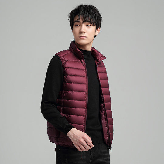 Herren Ultraleichte gesteppte Isolationsweste mit hohem Stehkragen und Packfunktion Shop Nory