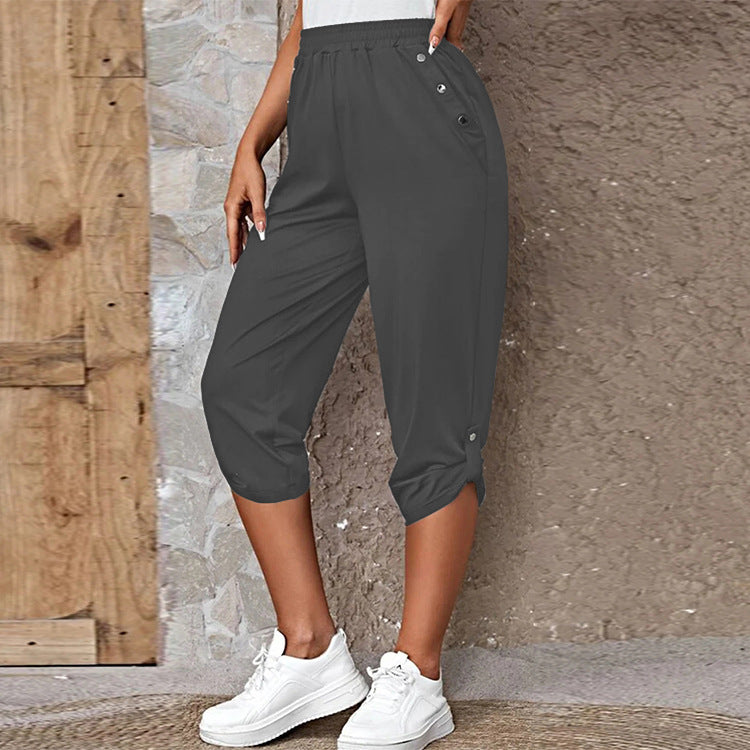 Damen Sportliche Jersey-Hosen