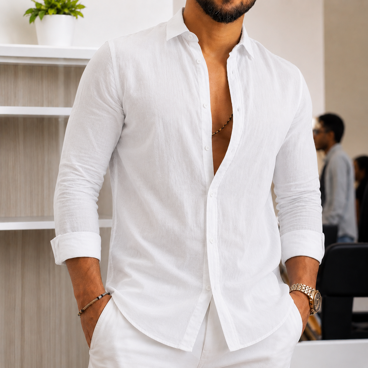 Herren Leichtes Leinenhemd ShopNory