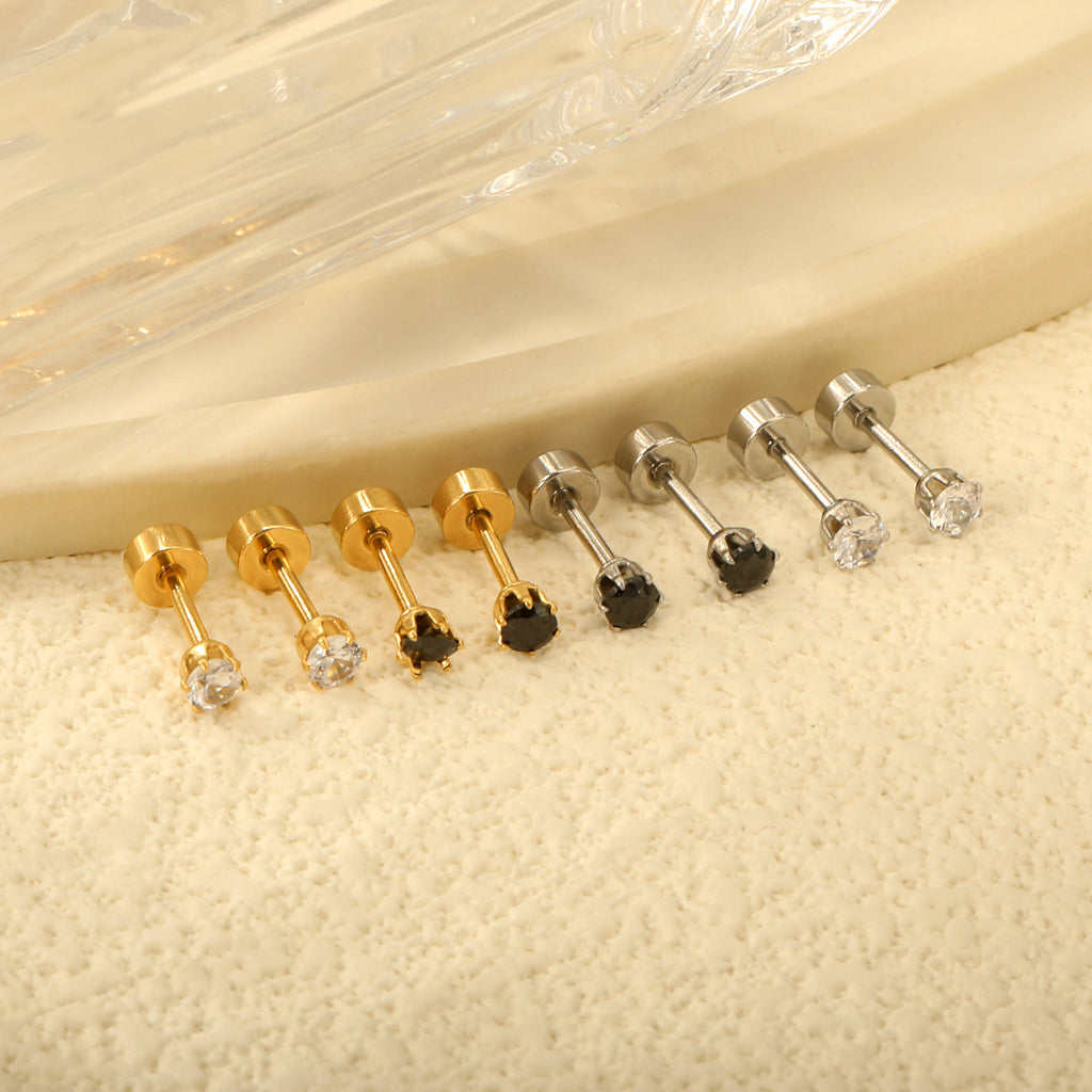 Damen Ohrstecker mit funkelndem Kristall und hochwertigem Edelstahl Shop Nory