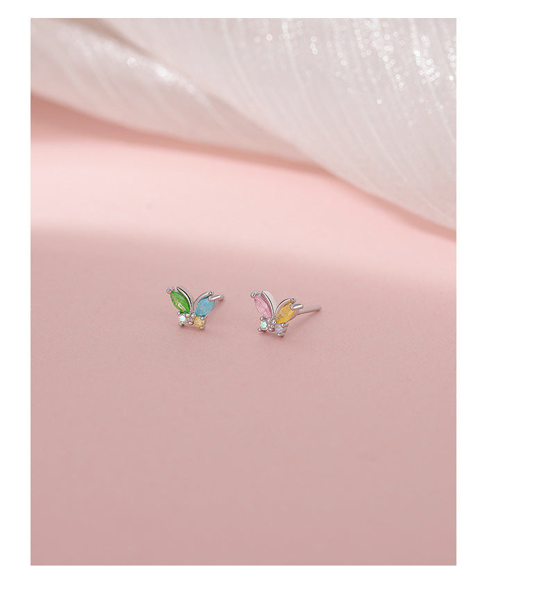 1 Paar 925 Sterlingsilber Zirkon 925 Sterlingsilber Ohrringe Schmetterling Ohrringe | Shop Nory