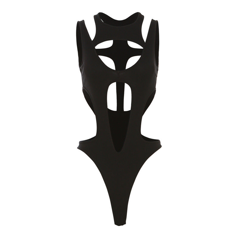 Damen sportlicher Cut-Out Badeanzug